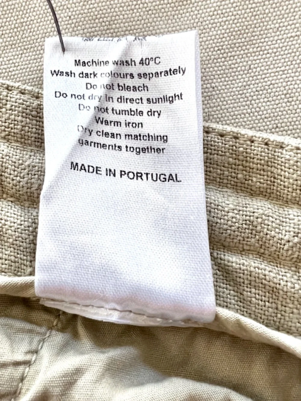 INKERMAN Organic Linen Drawstring Pants in Sand - 30
